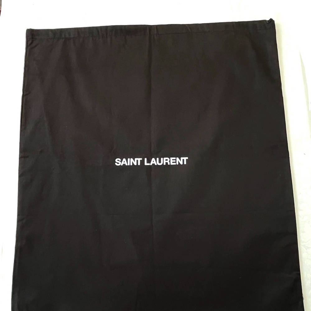 Saint Laurent Black Dust Cover Bag wi/White Logo 23” X 20.5”